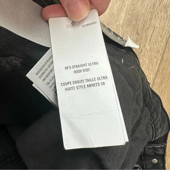 Abercrombie & Fitch Curve Love ‘90s Straight Ultra High Rise Jeans Sz 36/22 NWT - Picture 7 of 9